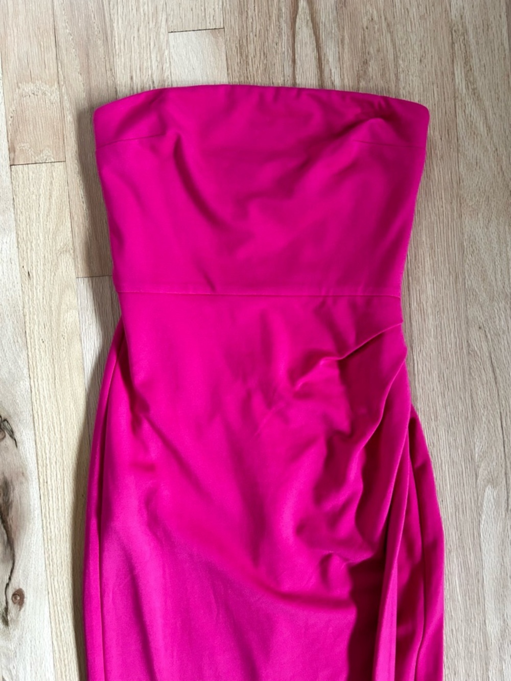 NBD lucilda gown formal maxi dress ruched fitted hot pink revolve size S - Picture 7 of 12